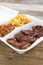 BBQ tri-tip steak and mac n cheese Royalty Free Stock Photo
