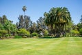 A view to Government House park, lawn and landscaped gardens in Perth City Royalty Free Stock Photo