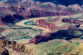 view to Grand Canyon in late afternoon light to river colorado Royalty Free Stock Photo