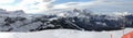 View to Grandes Jorasses Mountain Range from Samoens Tetes Des Saix 2118m Royalty Free Stock Photo