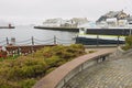 View to the harbor and seaside in Alesund, Norway. Royalty Free Stock Photo