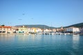 View to harbour with old town of Cres, Adriatic sea, Island of Cres, Istria Croatia Europe