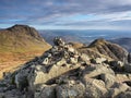 View to Harrison Stickle from Pike of Stickle, Langdale Pikes, Lake District Royalty Free Stock Photo