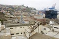 View to the historical center of the Valparaiso city, Chile.