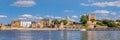 View to historical Rochester across river Medway