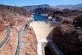 Hoover Dam seen from the bypass bridge Royalty Free Stock Photo