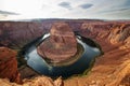 A view to Horseshoe bend landmark near Page city in Arizona Royalty Free Stock Photo