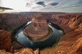 A view to Horseshoe bend landmark near Page city in Arizona, USA Royalty Free Stock Photo