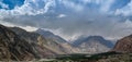 View to Hunza river and valley Pakistan