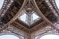 View to the inside of Eiffel Tower