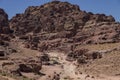 View to Jebel Madbah, Street of Facades and Theatre from side of