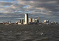 View to Jersey city from water. NY, USA Royalty Free Stock Photo