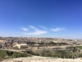 View to Jerusalem old city and Jewish cementery