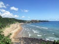 View to Jungmun Beach on Jeju island. South Korea