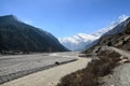 View to Kaligandaki river and Himalayas mountain range