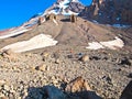 View to Kasbek, the holy mountain in the Caucasus Royalty Free Stock Photo