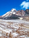 View to Kasbek, the holy mountain in the Caucasus Royalty Free Stock Photo
