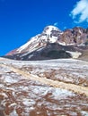 View to Kasbek, the holy mountain in the Caucasus Royalty Free Stock Photo