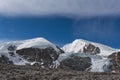 View to Katung Kang from Thorong La pass Royalty Free Stock Photo