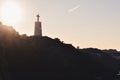 View to the king Christ in Almada Royalty Free Stock Photo