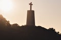 View to the king Christ in Almada Royalty Free Stock Photo