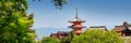 View to Kiyomizu-dera Temple complex with Pagoda in Kyoto, Japan Royalty Free Stock Photo