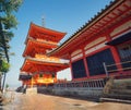 View to Kiyomizu-dera Temple complex with Pagoda in Kyoto, Japan Royalty Free Stock Photo