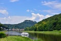 View to koenigstein in saxon switzerland