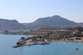 View to Kolymbia beach Rhodes island Greece Royalty Free Stock Photo