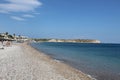 View to Kolymbia beach Rhodes island Greece Royalty Free Stock Photo