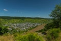 View to Kroev and the flooded river Moselle