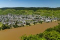 View to Kroev and the flooded river Moselle