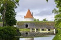 View to the Kuressaare Episcopal Castle in summer, Saaremaa island