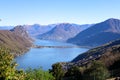 The View to the Lake Lugano and the surrounding Mountains from Serpiano, Ticino, Switzerland