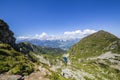 View to lake Spiegelsee and summit Schober and mountain Dachstein Royalty Free Stock Photo