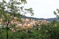 view to Lanusei, a sardinian town on Barbagia mountain Royalty Free Stock Photo