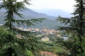 view to Lanusei, a sardinian town on Barbagia mountain Royalty Free Stock Photo