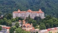 A view to the large historical Imperial hotel building at Karlovy Vary
