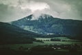 View to the Lausche in Zittau mountains Royalty Free Stock Photo