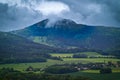 View to the Lausche in Zittau mountains Royalty Free Stock Photo