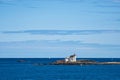 View to the lighthouse GrÃÂ¸nningen Fyr near Kristiansand in Norway Royalty Free Stock Photo