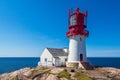View to the lighthouse Lindesnes Fyr in Norway
