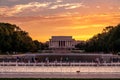 View to Lincoln Memorial - parthenon-inspired tribute to Abraham Lincoln Royalty Free Stock Photo