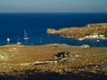 View to Lindos, Rhodes island, Greece