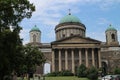 View to main entrance to Esztergom basilica, Esztergom