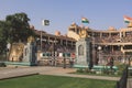 View to the Main Gates of Attari-Wagah border with the flags of India and Pakistan