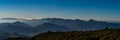 View to Mala Fatra mountains from Velky Choc hill in Chocske vrchy mountains in Slovakia Royalty Free Stock Photo