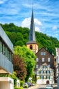 View to the Martinskirche church in Linz am Rhein, Germany Royalty Free Stock Photo