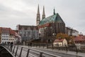 View to the medeival town Gorlitz & x28;Goerlitz& x29;, Saxony Royalty Free Stock Photo