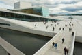 View to the modern National Oslo Opera House building in Oslo, Norway. Royalty Free Stock Photo